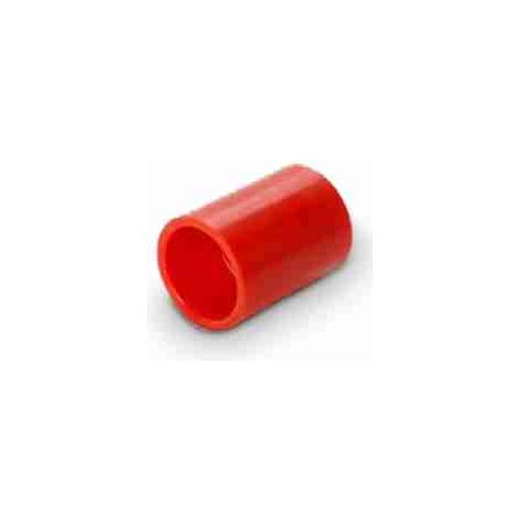 Manguito ABS rojo para tubo de 25 mm