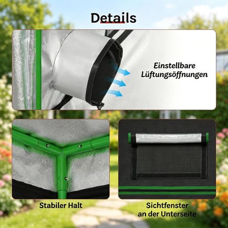 Serre de jardin robuste, mini serre d'intérieur pour plantes, contrôle climatique polyvalent, abri de culture domestique, kit de jardinage. (1/5)