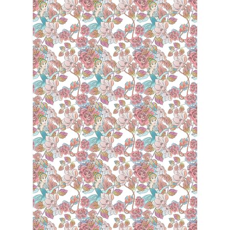 Papier peint intissé Cendrillon Motif floral Disney 200 X 280 CM (1/4)
