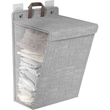 Laundry Baskets, Laundry Basket with Breathable Lid, Foldable Mesh Laundry Hamper (1/5)