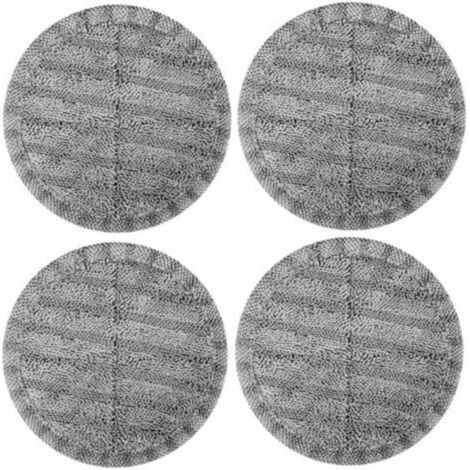 Tampons de rechange en microfibre pour balai électrique (gris, 4 pièces pour modèles G29 et G28, compatibles avec les tampons de rechange de 6,3 pouces de diamètre)