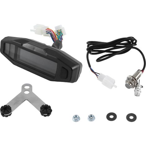 Universeller Motorrad-Tachometer, Drehzahlmesser, Öldruckanzeige, HD-Bildschirm, Digitalanzeigen, Instrumentencluster, Blinker (D) (1/5)
