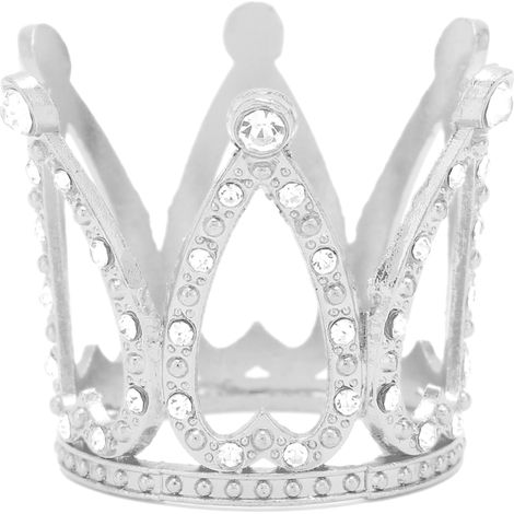 Porte-stylos Couronne en Alliage pour Pinceaux de Manucure, Support de Présentation Argenté (1/5)