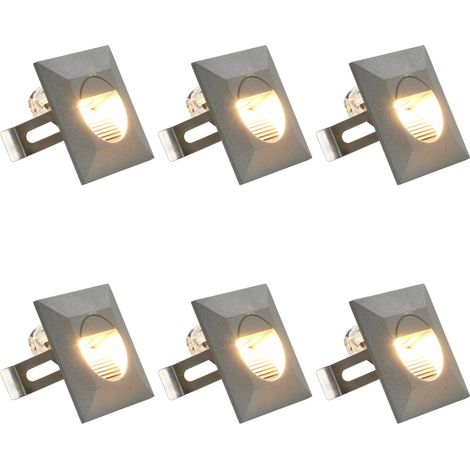 Appliques murales LED d'extérieur 6 pcs,Lampe Murale,Applique lumineuse 5 W Argenté Carré VDVM719217 (1/5)