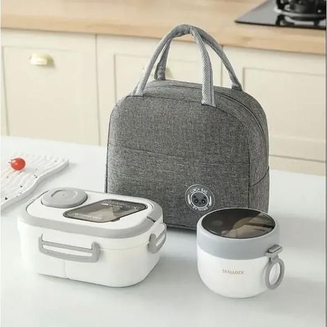 Lunch box - INOTEC - 1200ml + 600ml - Sac isotherme - Élégant et hermétique