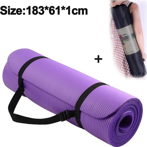 Yogamatte, rutschfeste Yogamatte, Gymnastikmatte mit Tragegurt für Frauen: Yoga, Pilates, Meditation, Heimtraining, Bodenübungen