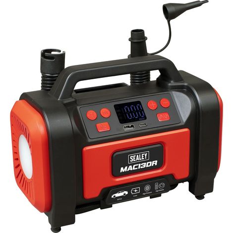 Sealey MAC13DR Rechargeable Tyre Inflator & High Volume Air Pump 12V