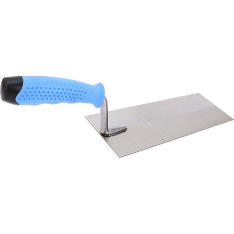 Lisseuse à enduire acier inoxydable plat manche caoutchouc outil à main mortier argile pour travaux bâtiment 180x105mm (1/5)