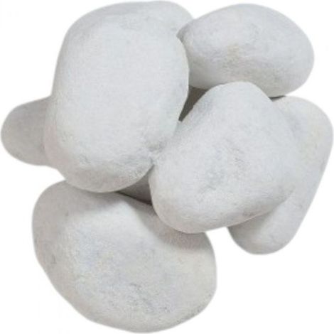 Paillage minéral Galet marbre blanc Carrare 40-60mm, sac 25 kg - F-PAI011 (1/5)
