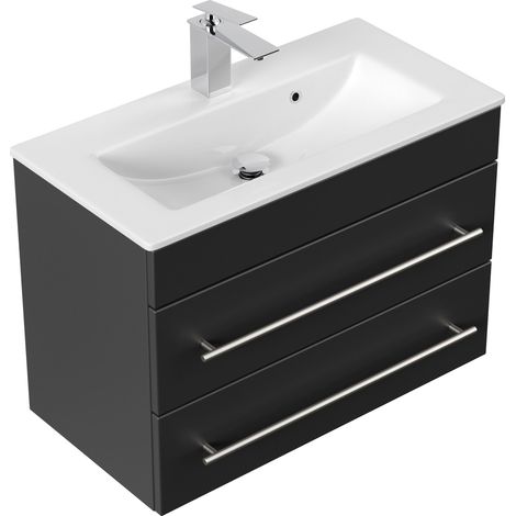 Badmöbel Mars 700 SlimLine SoftClose schwarz