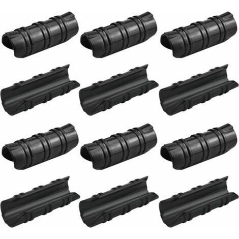 PAIR 12 Pcs Serre Clips 25mm Clips Serre de Jardin Résistance aux Températures Elevées Fixation Bache Serre Durable Facile a Utiliser pour Fixation Serre Bannière Tuyau Jardin Films - Noir (1/5)