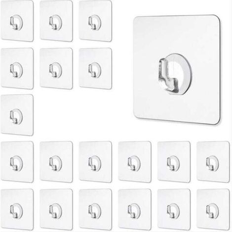 Transparenter Klebehaken, transparenter Zauberhaken, Hornhaken, 20 Stück (1/4)