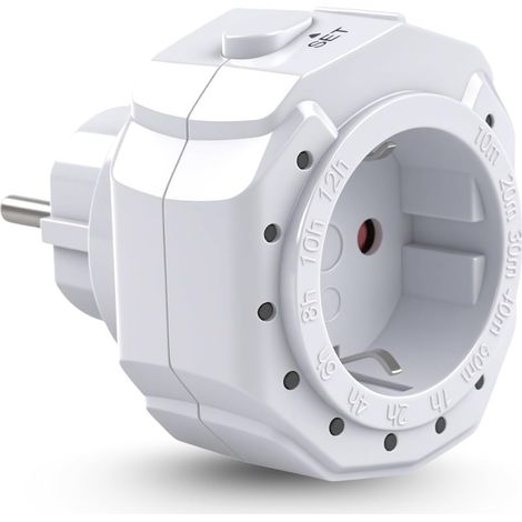 Prise Minuteur, Countdown Timer Prise da 24 Horas Minuteur Prise Electrique Rotation Programmateur Prise avec Interrupteur 3680W 16A pour Électroménagers(TM12) (1/5)
