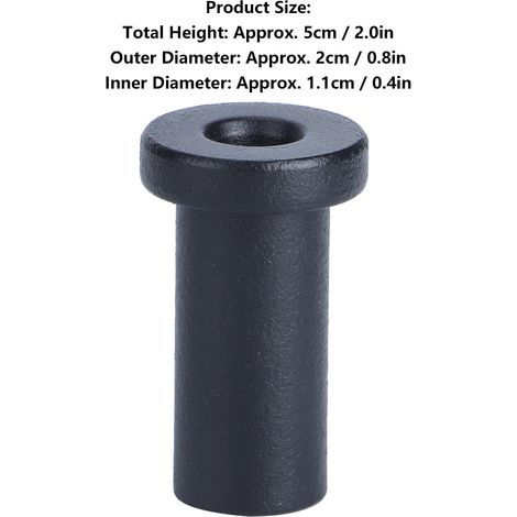 Zubehör für Scheunentore – Achsbolzen und Montageschiene – 2 Stück, Carbon, 5 cm (1/5)