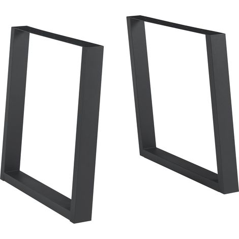 Tischgestell 2er Set Lülsfeld 72x75cm Schwarz [en.casa]