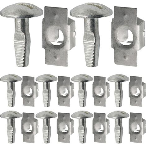 10 Paires Cache Sous Moteur, Clips de fixation en alliage d'aluminium pour Attaches de sous-Plateau Moteur de Voiture 703016 703018 Remplacement Compatible avec 206 207406 407 806 807