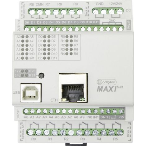 Controllino MAXI pure 100-100-10 SPS-Steuerungsmodul 12 V/DC, 24 V/DC (1/2)