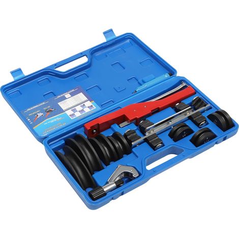Dobladora de tubos manual, ángulo máximo de doblado de 90°, rango de diámetro de doblado de 6 mm a 22 mm, número de cabezales de doblado 7, peso bruto 4 kg, material nylon y acero (1/5)