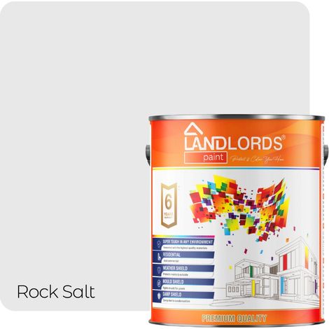 Landlords Paint - Eggshell Paint - Durable, Low Sheen Interior Finish - Rock Salt - 1L