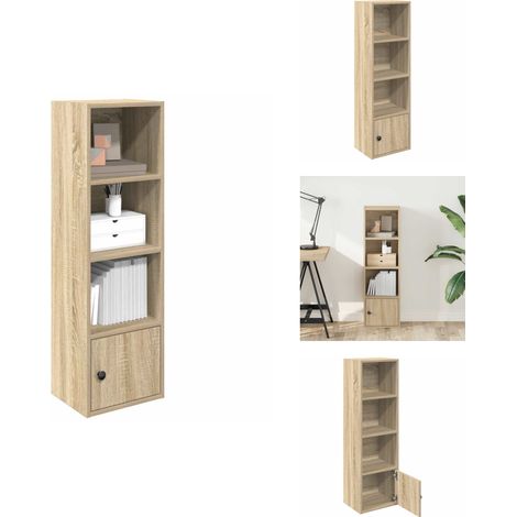 Bibliothèque chêne sonoma 31x24x102 cm bois d'ingénierie - Bibliothèque - Bibliothèques - Étagère À Livres - Armoire De Rangement (1/5)
