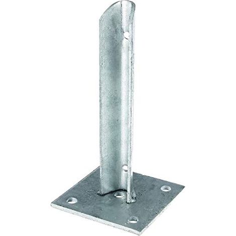Alberts 658632 Staffa porta palo, Acciaio, per pali Ø 34 mm (1/4)