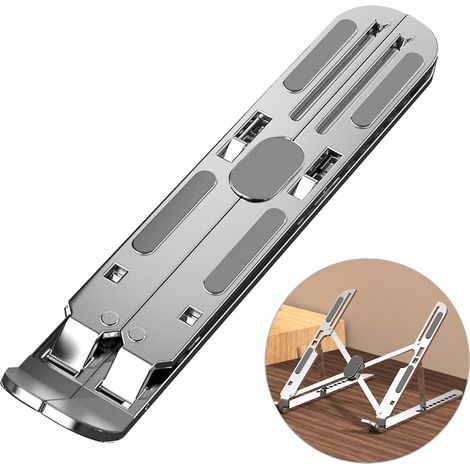 Aluminiumlegierung, 10-stufig einstellbare Wärmeableitung, stabile Belastbarkeit, robust, leicht, tragbar – Silber
