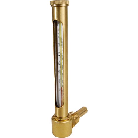 Thermomètre chauffage vertical plongeur équerre 45 mm - 1/2" (15/21) - Thermador