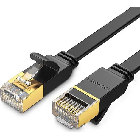 Cable de red plano Ethernet RJ45 ugreen NW106, Cat.7, STP, 3 m (negro)