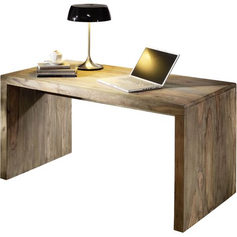 Schreibtisch Sheesham 148x75x78  grau geölt NATURE GREY 710