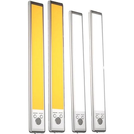 Wiederaufladbare 9,5 Zoll LED Lampe mit Bewegungsmelder 3 Farbmodi, 120° Erfassungsbereich und 3 m Reichweite Kabellose Schrankbeleuchtung (4 Stü (1/5)
