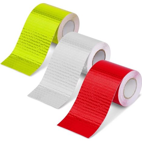 Jhubersproducts - Nastro riflettente autoadesivo - Alta visibilità - Impermeabile - Nastro di sicurezza - Adatto per auto, moto e biciclette (1/5)