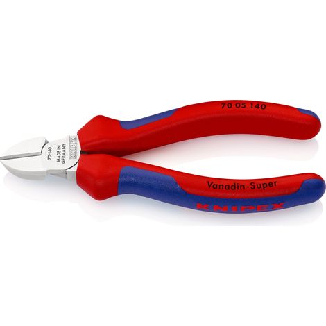 KNIPEX 70 05 140 Pince coupante de côté avec poignées multimatières chromée 140 mm