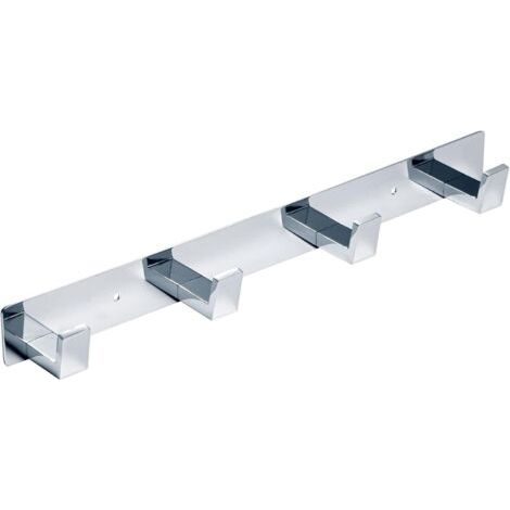Wandgarderobe, 4 verchromte Haken, Wandgarderobe aus Edelstahl, Handtuch- und Bademantelhalter zum Aufhängen von Mänteln, Schals, Handtaschen, Badezimmer, Küche, Eingangsbereich (1/5)