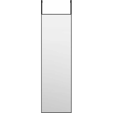 Maison Exclusive - Türspiegel Schwarz 30x100 cm Glas und Aluminiu (1/4)