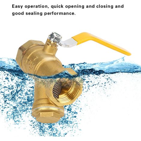 Y-förmiger Messing-Siebfilter-Kugelhahn, 1" BSP DN25 Innengewinde, für Wasser, Gas und Öl (1/5)