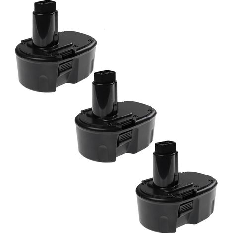 EXTENSILO 3x Akku Ersatz für Dewalt DE9092, DE9091, DE9502, DE9094, DW9094, DC9091, DE9038 für Werkzeug (3300 mAh, NiMH, 14,4 V)
