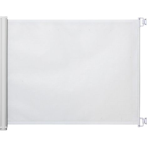 Barrière de sécurité extensible pour escalier et porte, cloison de sécurité, PVC, blanche, 115 x 82,5 cm, pour enfants et animaux de compagnie