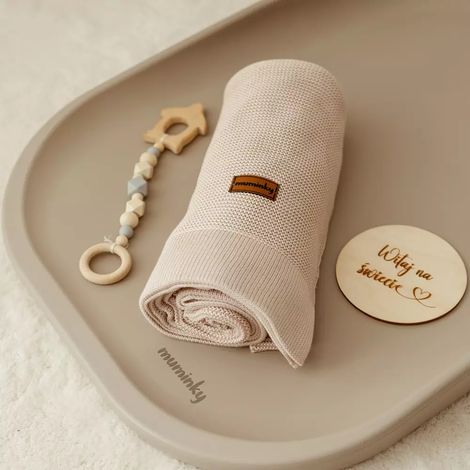 Coperta di bambù beige 100x80 (1/3)