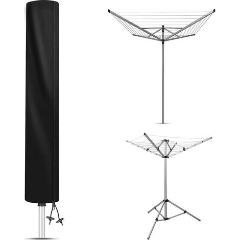 Wasserdichte Schutzhülle für Wäscheständer mit Regenschirm-Design, Brabantia Schutzhülle mit Reißverschluss, 210D Oxford winddicht (160x15x15cm) (1/5)