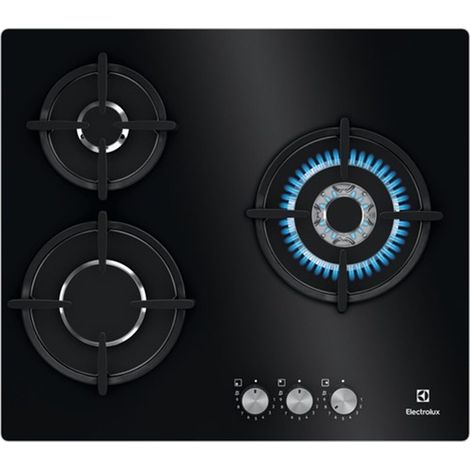 Piano cottura a gas - ELECTROLUX - KGE6633NOK - 60 cm - 3 zone - Zona Wok - Comandi frontali