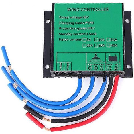48V 600W 15A PWM Windturbinen-Laderegler, robustes Aluminium, wasserdicht und wetterfest, mit integrierter LED. (1/3)