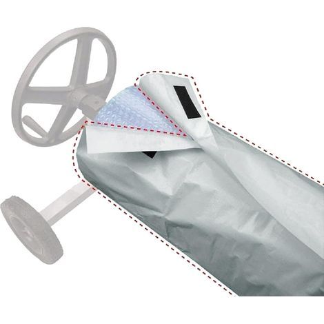 Couverture De Rouleau De Piscine en Plein Air Protecteur, Housse De Protection Enrouleur Couverture Enrouleur Bâche Piscine en Tissu Imperméable, pour Jardin Extérieur mais(Size:550X96cm,Color:Gris) (1/5)