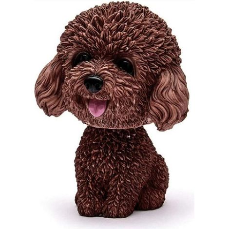 Voiture Mignon Nod Secouer Tête Chien Poupée Ornements Intérieur De Voiture Décoration Intérieure Bobblehead Bobble Head Décoration De Tableau De Bord (Teddy) (1/3)