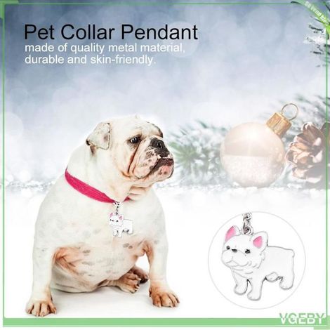 Pendentif collier pour chien - FAF EICY - Motif chien - Métal résistant - Noir - 2,5×2,3 cm (1/5)