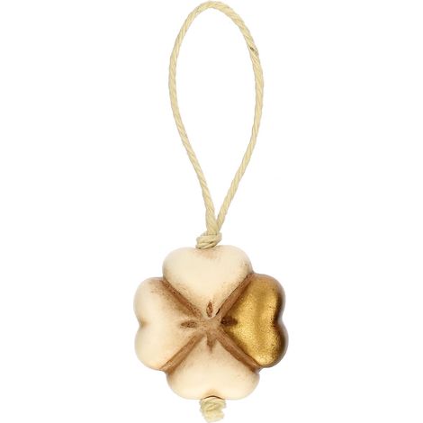 THUN, Set 5 Segnaposto a Forma di un Quadrifoglio in Ceramica Decorata a Mano, 2x0.9x2 cm h (1/2)