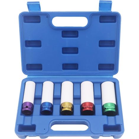Kit de Réparation Automobile - Jeu de Douilles 1/2 Pouces à Choc pour Voiture et Roue (1/5)