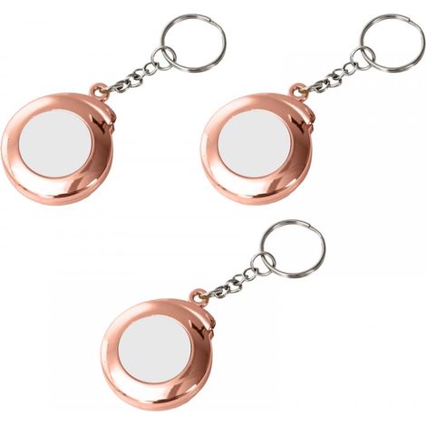 Lot de 3 Mini Porte-clés à Ruban à Mesurer, Mètre ruban de 2 mètres, Ruban à Mesurer de Poche Rétractable en Acier Inoxydable pour Cadeaux de Fête d'anniversaire, Usage Quotidien (1/5)