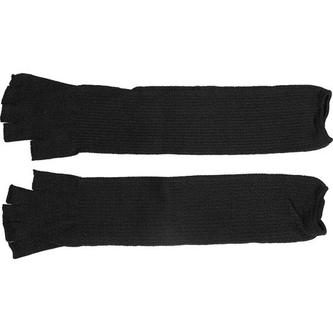 45 cm/17,7 Zoll langer, schnittfester Armschutz mit schwarzem Halbfingergriff für Küche, Holzbearbeitung und Gartenarbeit (1/5)