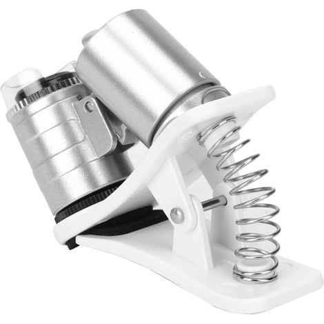 Mini microscope de poche 60X, loupe avec détecteur de contrefaçons LED (1/5)
