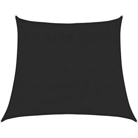 Voile d'ombrage noire 3 x 5 m — Voile d'ombrage, auvent de terrasse, pare-soleil, toile d'ombrage pour jardin (1/5)